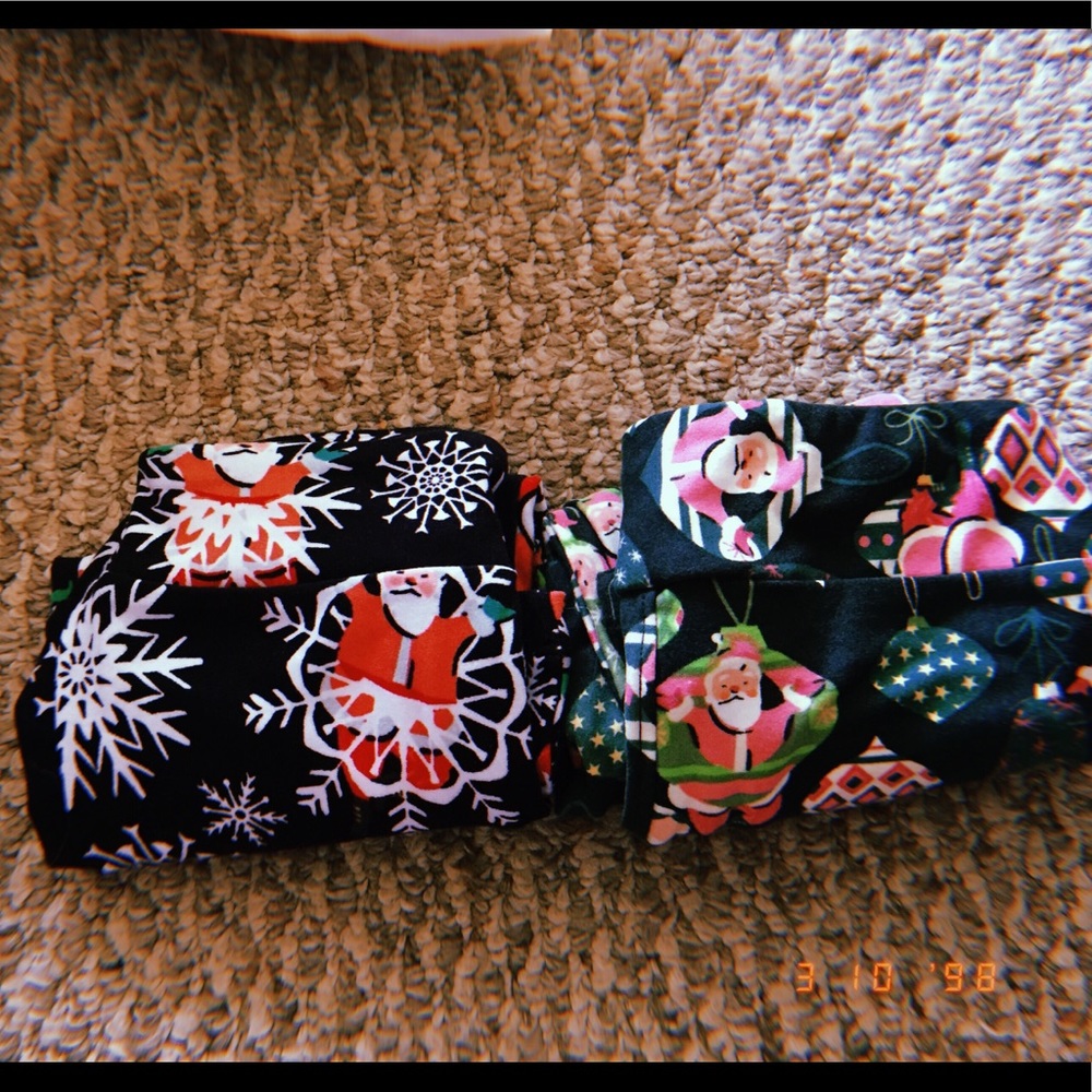 Kids Christmas Lularoe Leggings Set 2Pair